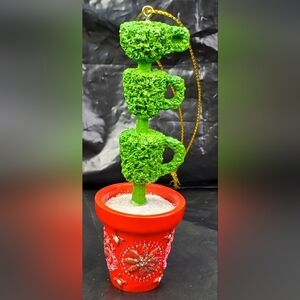 Starbucks Vintage 2006 Christmas Topiary Coffee Cups Ornament - EUC